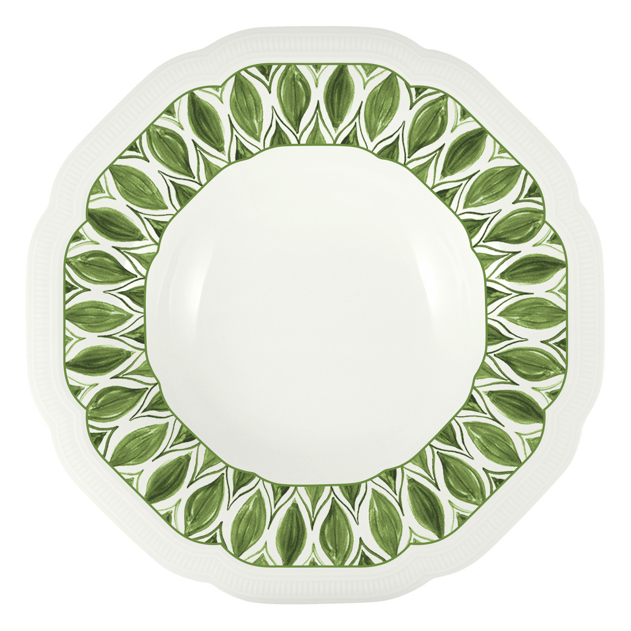 Floral Charm, Coupteller tief rund mit Relief ø  275 mm / 0,75 l green
